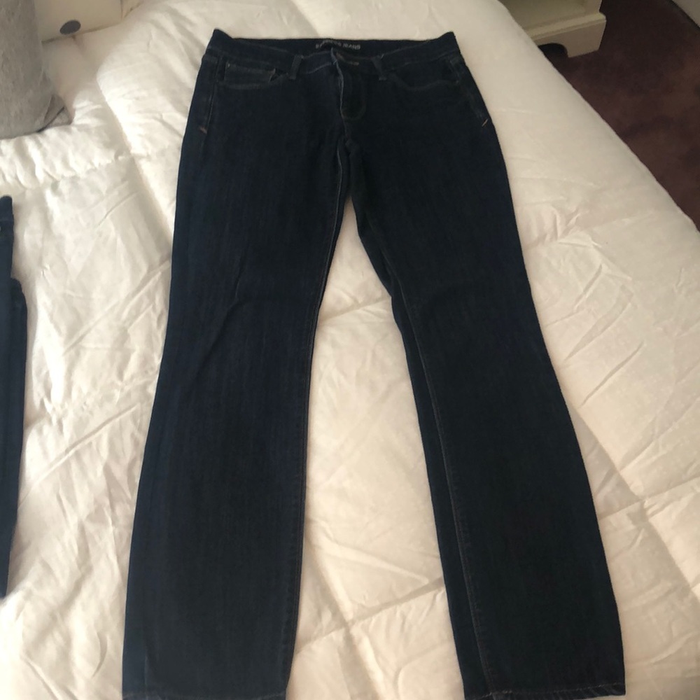 Dark wash skinny jeans